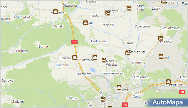 mapa Dziewki, Dziewki na mapie Targeo