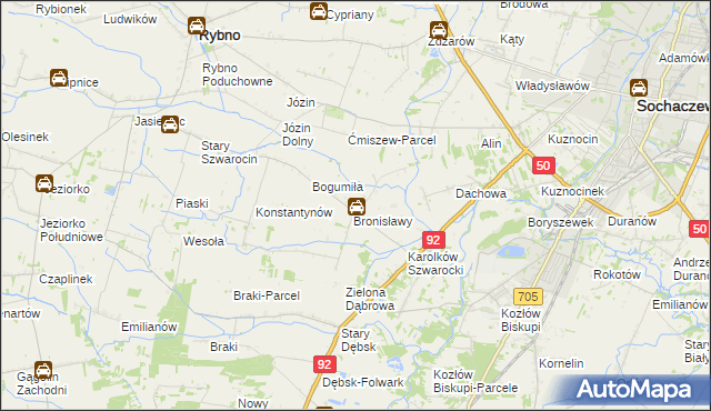 mapa Erminów, Erminów na mapie Targeo