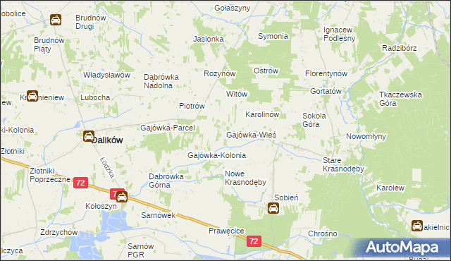 mapa Gajówka-Wieś, Gajówka-Wieś na mapie Targeo