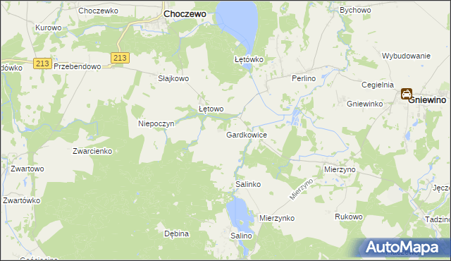 mapa Gardkowice, Gardkowice na mapie Targeo