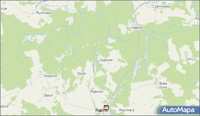 mapa Gąsków, Gąsków na mapie Targeo