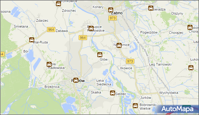 mapa Glów, Glów na mapie Targeo