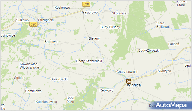 mapa Gnaty-Wieśniany, Gnaty-Wieśniany na mapie Targeo