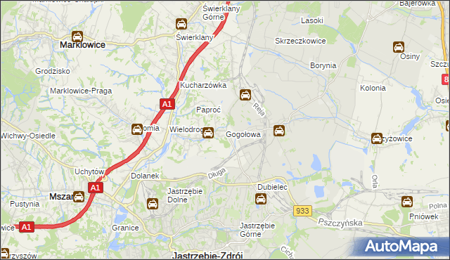 mapa Gogołowa, Gogołowa na mapie Targeo