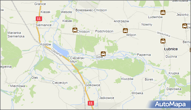 mapa Gola gmina Bolesławiec, Gola gmina Bolesławiec na mapie Targeo