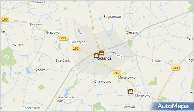 mapa Gołańcz, Gołańcz na mapie Targeo