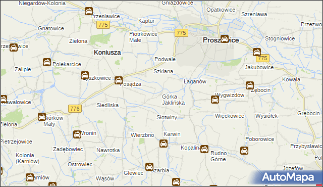 mapa Górka Jaklińska, Górka Jaklińska na mapie Targeo