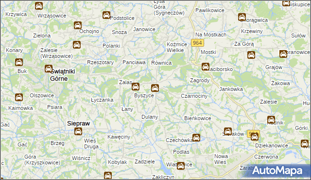 mapa Gorzków gmina Wieliczka, Gorzków gmina Wieliczka na mapie Targeo