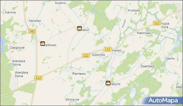 mapa Gościnko, Gościnko na mapie Targeo