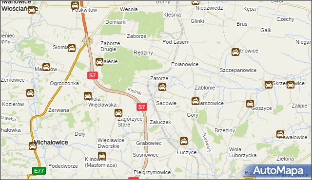 mapa Goszcza, Goszcza na mapie Targeo