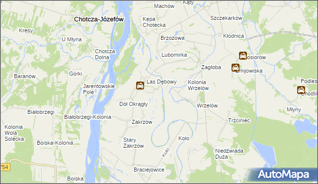 mapa Grabowiec gmina Łaziska, Grabowiec gmina Łaziska na mapie Targeo