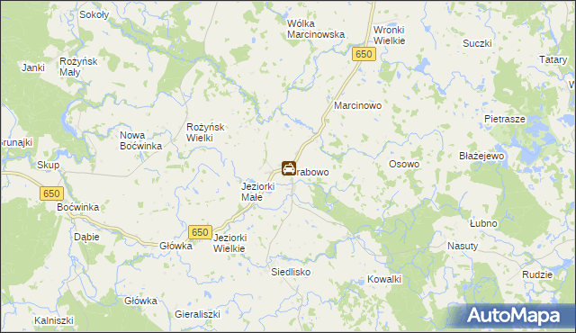 mapa Grabowo gmina Gołdap, Grabowo gmina Gołdap na mapie Targeo