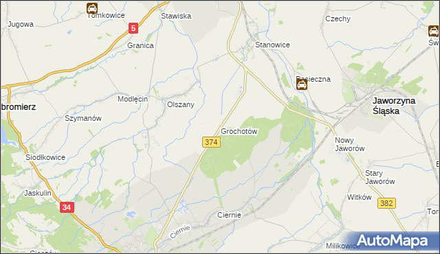 mapa Grochotów, Grochotów na mapie Targeo