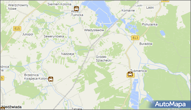 mapa Gródek Szlachecki, Gródek Szlachecki na mapie Targeo