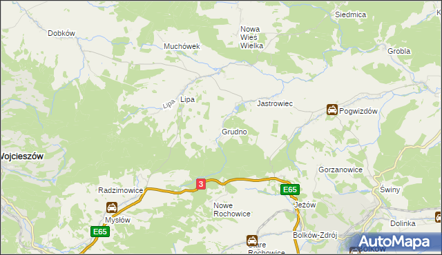 mapa Grudno, Grudno na mapie Targeo