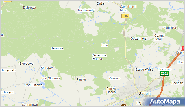 mapa Grzeczna Panna, Grzeczna Panna na mapie Targeo