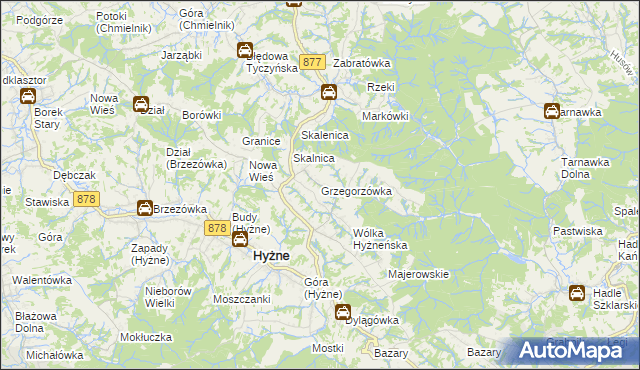 mapa Grzegorzówka, Grzegorzówka na mapie Targeo