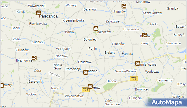 mapa Gunów-Kolonia, Gunów-Kolonia na mapie Targeo