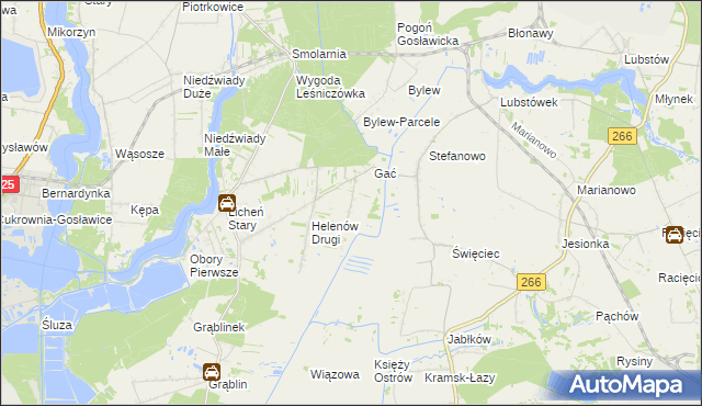 mapa Helenów Pierwszy gmina Kramsk, Helenów Pierwszy gmina Kramsk na mapie Targeo