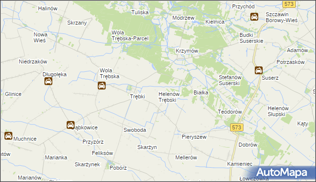 mapa Helenów Trębski, Helenów Trębski na mapie Targeo