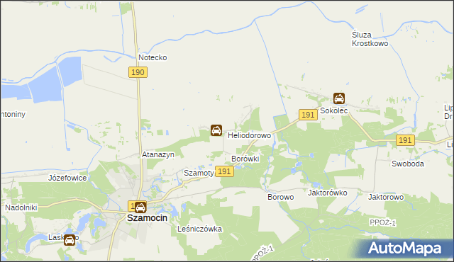 mapa Heliodorowo, Heliodorowo na mapie Targeo