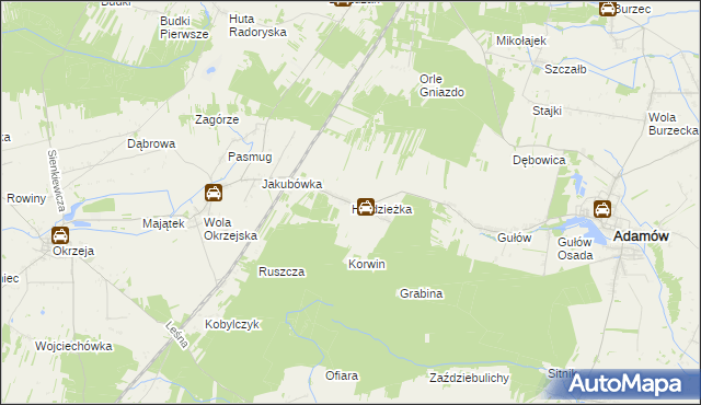 mapa Hordzieżka, Hordzieżka na mapie Targeo