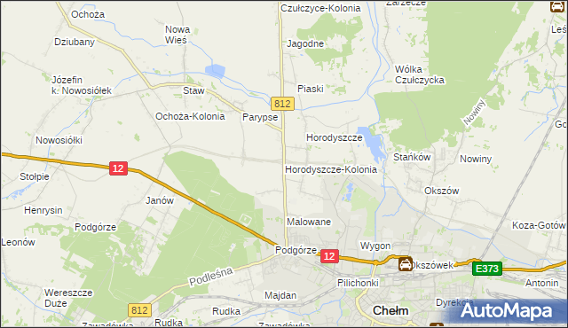 mapa Horodyszcze-Kolonia, Horodyszcze-Kolonia na mapie Targeo