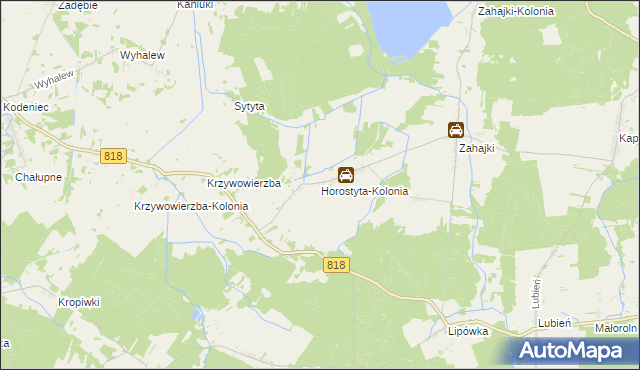 mapa Horostyta-Kolonia, Horostyta-Kolonia na mapie Targeo