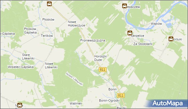 mapa Horoszki Duże, Horoszki Duże na mapie Targeo