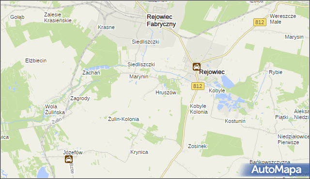 mapa Hruszów, Hruszów na mapie Targeo