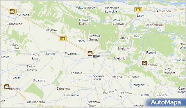 mapa Iłów, Iłów na mapie Targeo