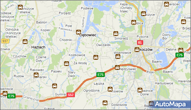 mapa Iskrzyczyn, Iskrzyczyn na mapie Targeo