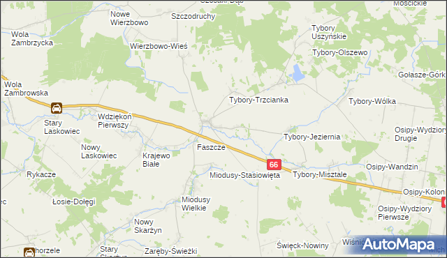 mapa Jabłonka-Świerczewo, Jabłonka-Świerczewo na mapie Targeo