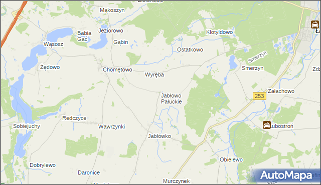 mapa Jabłowo Pałuckie, Jabłowo Pałuckie na mapie Targeo