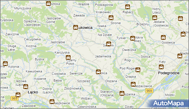 mapa Jadamwola, Jadamwola na mapie Targeo