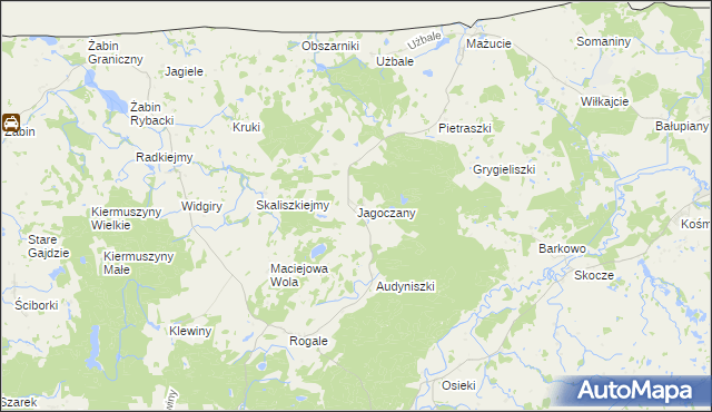 mapa Jagoczany, Jagoczany na mapie Targeo