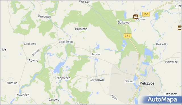 mapa Jagów, Jagów na mapie Targeo