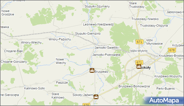 mapa Jamiołki-Piotrowięta, Jamiołki-Piotrowięta na mapie Targeo