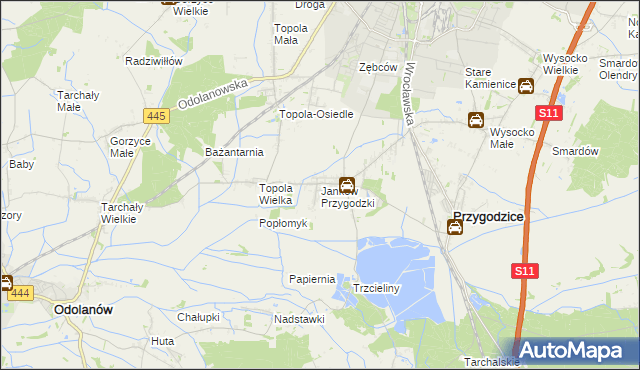 mapa Janków Przygodzki, Janków Przygodzki na mapie Targeo