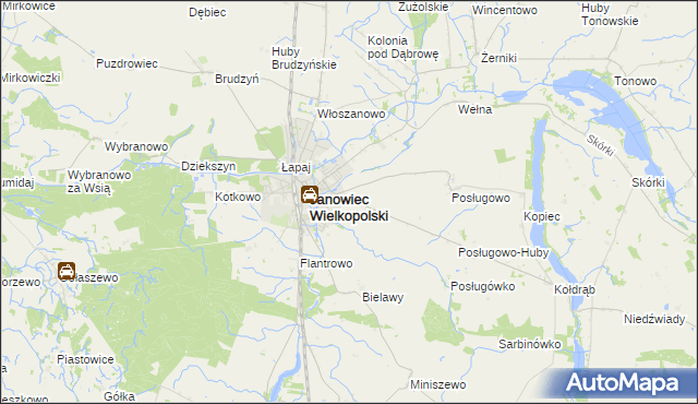 mapa Janowiec-Wieś, Janowiec-Wieś na mapie Targeo