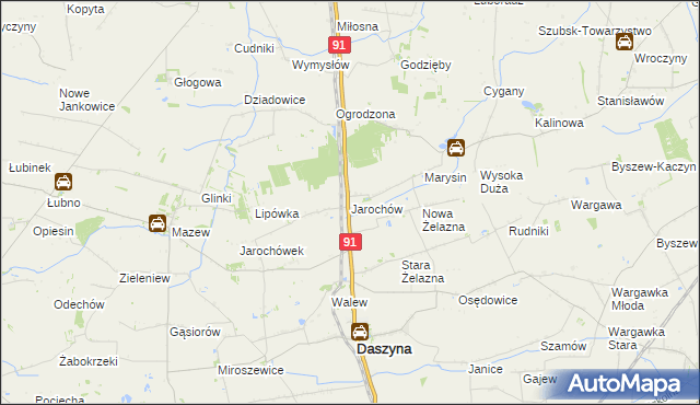 mapa Jarochów, Jarochów na mapie Targeo