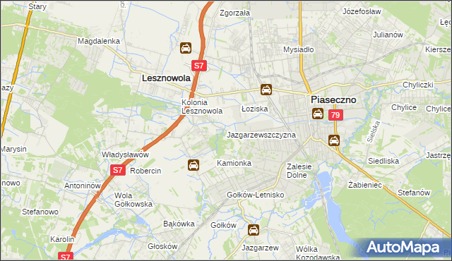 mapa Jazgarzewszczyzna, Jazgarzewszczyzna na mapie Targeo