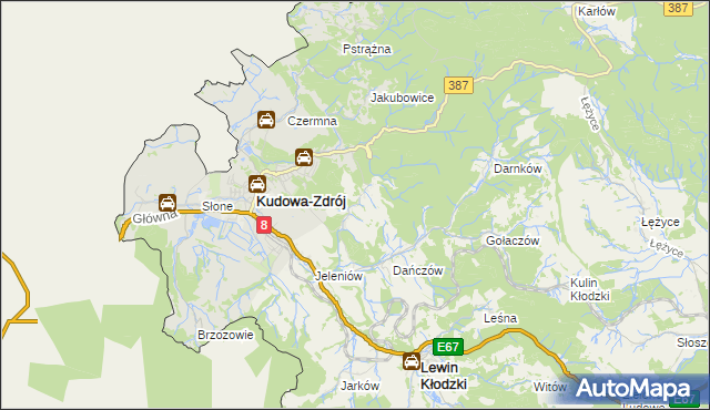 mapa Jerzykowice Wielkie, Jerzykowice Wielkie na mapie Targeo