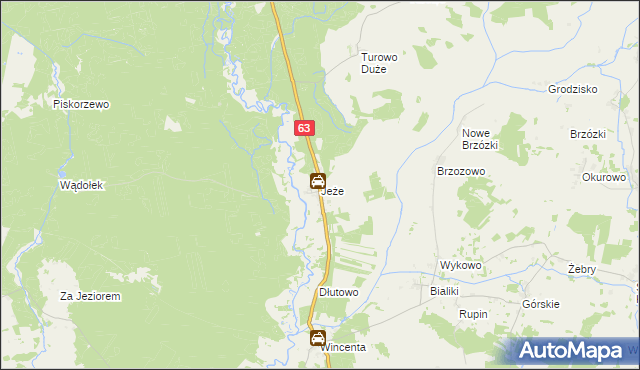 mapa Jeże gmina Pisz, Jeże gmina Pisz na mapie Targeo