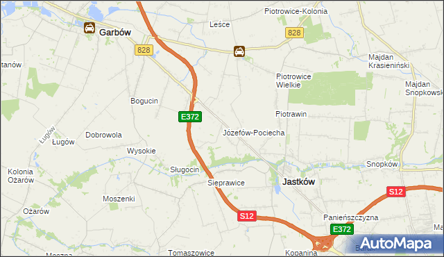 mapa Józefów-Pociecha, Józefów-Pociecha na mapie Targeo