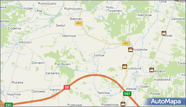 mapa Jutrków, Jutrków na mapie Targeo