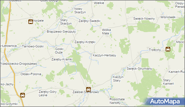 mapa Kaczyn-Herbasy, Kaczyn-Herbasy na mapie Targeo