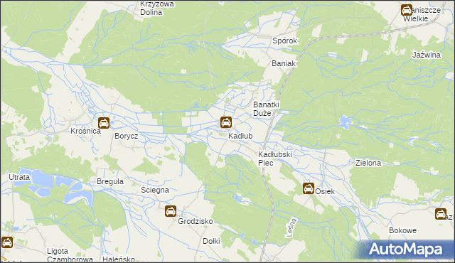 mapa Kadłub gmina Strzelce Opolskie, Kadłub gmina Strzelce Opolskie na mapie Targeo