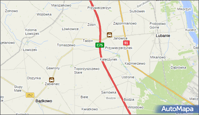 mapa Kałęczynek, Kałęczynek na mapie Targeo