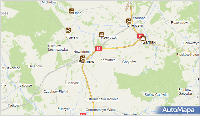 mapa Kamianka gmina Platerów, Kamianka gmina Platerów na mapie Targeo